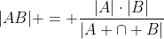 |AB| = \frac{|A|\cdot|B|}{|A \cap B|}