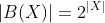 |B(X)|=2^{|X|}