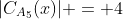 |C_{A_5}(x)| = 4