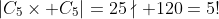 |C_5\times C_5|=25\nmid 120=5!