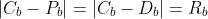 |C_b-P_b|=|C_b-D_b|=R_b