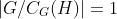 |G/C_G(H)|=1