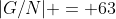 |G/N| = 63