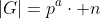 |G|=p^a\cdot n