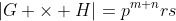 |G \times H|=p^{m+n}rs