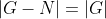 |G-N|=|G|