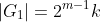 |G_1|=2^{m-1}k