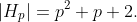 |H_p|=p^2+p+2.