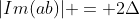 |Im(ab)| = 2\Delta
