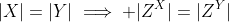|X|=|Y|\implies |Z^X|=|Z^Y|