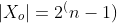 |X_o|=2^(n-1)