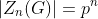|Z_n(G)|=p^n