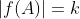 |f(A)|=k