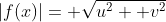 |f(x)|= \sqrt{u^2+ v^2}