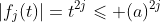|f_j(t)|=t^{2j}\leqslant (a)^{2j}