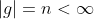 |g|=n<\infty