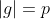 |g|=p