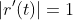 |r'(t)|=1
