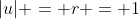 |u| = r = 1