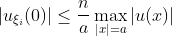|u_{\xi_i}(0)|\leq\frac{n}{a}\max_{|x|=a}|u(x)|