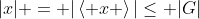 |x| = |\left< x \right>|\leq |G|