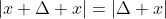 |x+\Delta x|=|\Delta x|