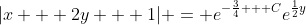 |x + 2y + 1| = e^{-\frac{3}{4} + C}e^{\frac{1}{2}y}