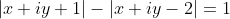 |x+iy+1|-|x+iy-2|=1