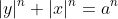|y|^n+|x|^n=a^n