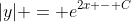 |y| = e^{2x - C}