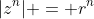 |z^n| = r^n