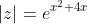 |z|=e^{x^2+4x}