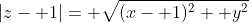 |z- 1|= \sqrt{(x- 1)^2+ y^2}