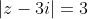 |z-3i|=3
