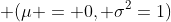  (\mu = 0, \sigma^{2}=1)