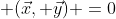  (\vec{x}, \vec{y}) =0