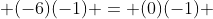  (-6)(-1) = (0)(-1) 