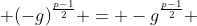  (-g)^{\frac{p-1}{2}} = -g^{\frac{p-1}{2}} 