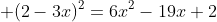  (2-3x)^2=6x^2-19x+2