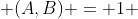  (A,B) = 1 