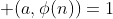  (a,\phi(n))=1