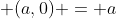 +(a,0) = a