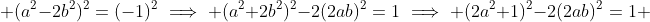  (a^2-2b^2)^2=(-1)^2\implies (a^2+2b^2)^2-2(2ab)^2=1\implies (2a^2+1)^2-2(2ab)^2=1 