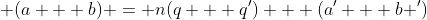  (a + b) = n(q + q') + (a' + b ')