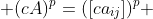  (cA)^p=([ca_{ij}])^p 