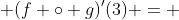  (f \circ g)'(3) = 