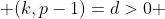  (k,p-1)=d>0 