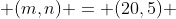  (m,n) = (20,5) 