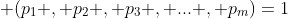 (p_1 , p_2 , p_3 , ... , p_m)=1