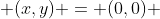  (x,y) = (0,0) 